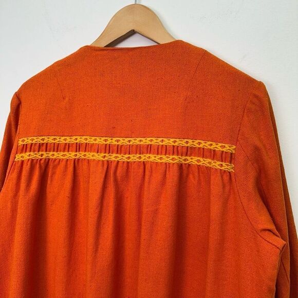 Bill Atkinson Glen of Michigan Women’s Orange Yellow  Button Mod A-line Coat - Picture 13 of 15